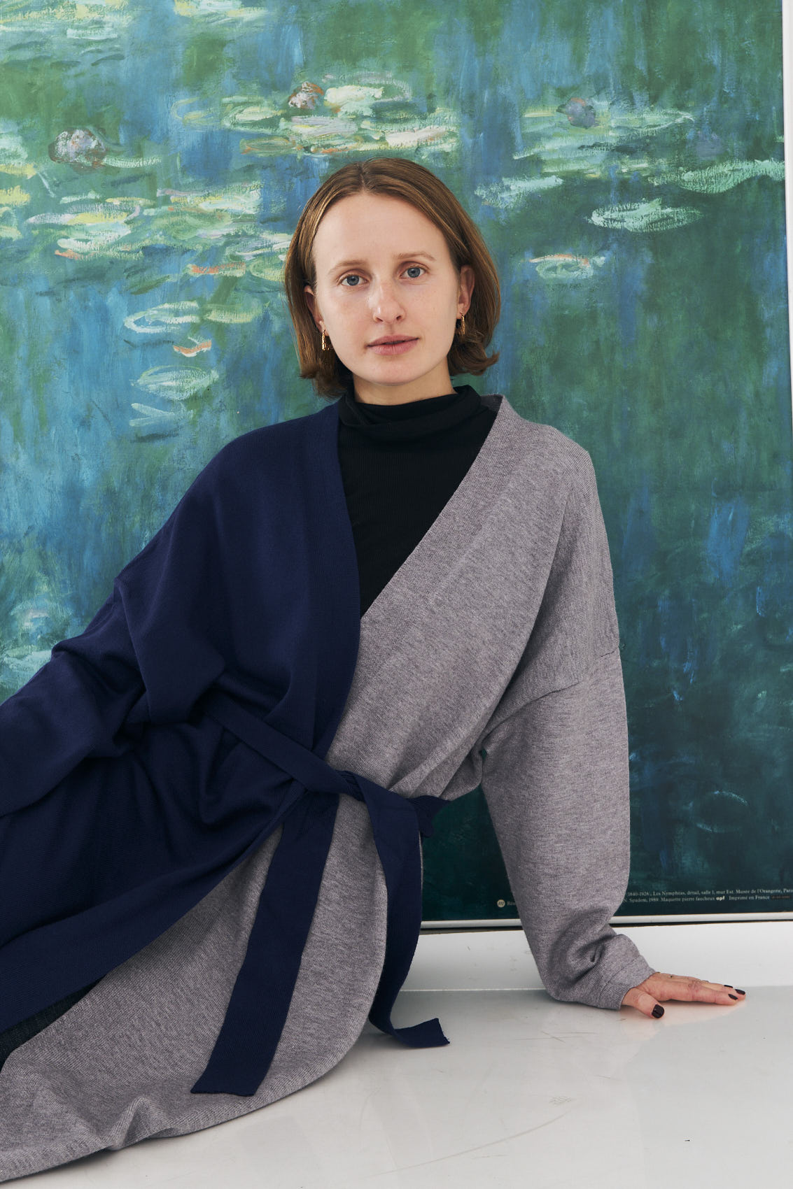 Courage cardigan - Navy & Grey