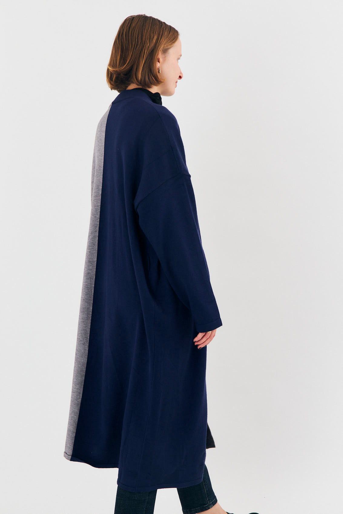 Courage cardigan - Navy & Grey