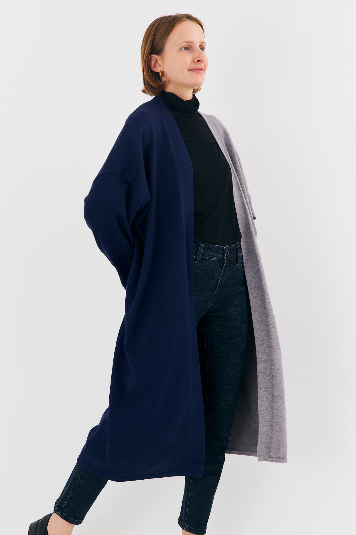 Courage cardigan - Navy & Grey